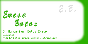 emese botos business card